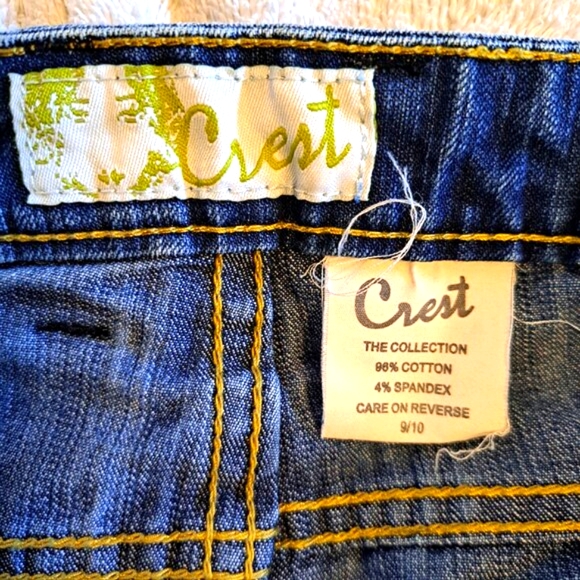 Crest Capris Rhinestone Sparkle Embellished Denim size 9/10 - Picture 8 of 8